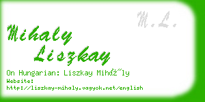 mihaly liszkay business card